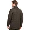 Olive Barbour Mens Prestbury Wax Jacket Model Rear