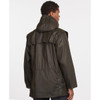 Olive Barbour Classic Durham Wax Jacket Lifestyle Rear
