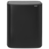 Matt Black Brabantia Bo Touch Bin 2x30 Litre