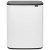 White Brabantia Bo Touch Bin 2x30 Litre