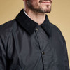 Barbour Mens Bristol Wax Jacket Collar