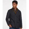 Navy Barbour Lutz Quilted Jacket On Model