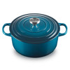 Le Creuset 26cm Cast Iron Round Casserole Dish Deep Teal