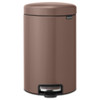 Satin Taupe Brabantia newIcon Pedal Bin 12 Litre Plastic Bucket