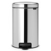Brilliant Steel Brabantia newIcon Pedal Bin 12 Litre Metal Bucket