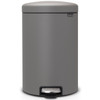 Mineral Concrete Grey Brabantia newIcon Pedal Bin 20 Litre Plastic Bucket