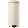 Soft Beige Brabantia newIcon Pedal Bin 30 Litre Plastic Bucket
