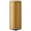 Warm Gold Brabantia newIcon Pedal Bin 30 Litre Plastic Bucket