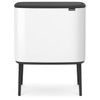 White Brabantia Bo Touch Bin 36 Litre