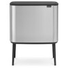 Matt Steel Fingerprint Proof Brabantia Bo Touch Bin 3x11 Litre
