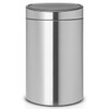 Matt Steel Brabantia Touch Bin Recycle 10+23 Litre