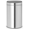 Matt Steel Fingerprint Proof Brabantia Touch Bin Recycle 10+23 Litre