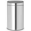 Matt Steel Fingerprint Proof Brabantia Touch Bin 40 Litre