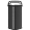 Matt Black With Steel Lid Brabantia Touch Bin 60 Litre