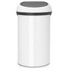 White Brabantia Touch Bin 60 Litre