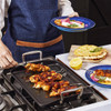 Le Creuset Toughened Non-Stick 35cm Ribbed Rectangular Grill Lifestyle