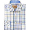 Vintage Navy/Imperial Blue Check Schoffel Mens Milton Tailored Shirt