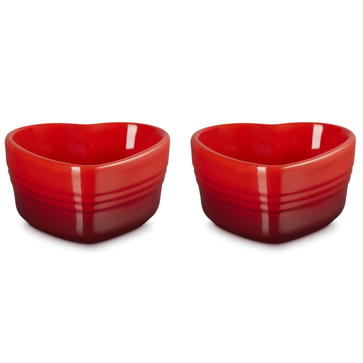 Le Creuset Stoneware Set Of 2 Heart Ramekins