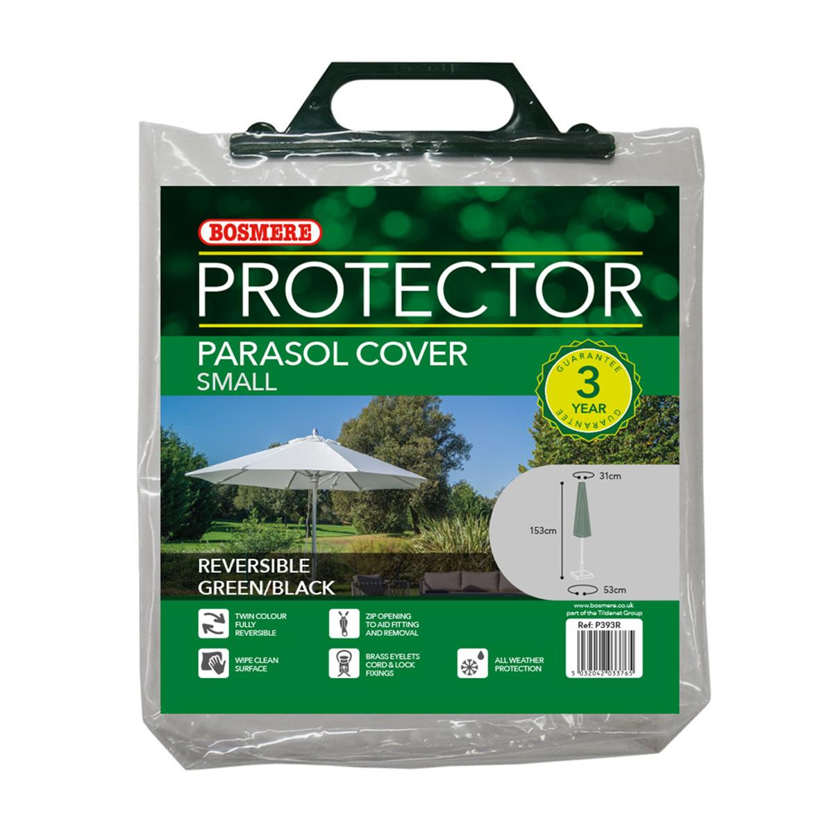 Bosmere Protector Plus Gartenmöbelabdeckung – Rechteckig Für 8-10 Sitzgruppe, Wendbar Grün/Schwarz