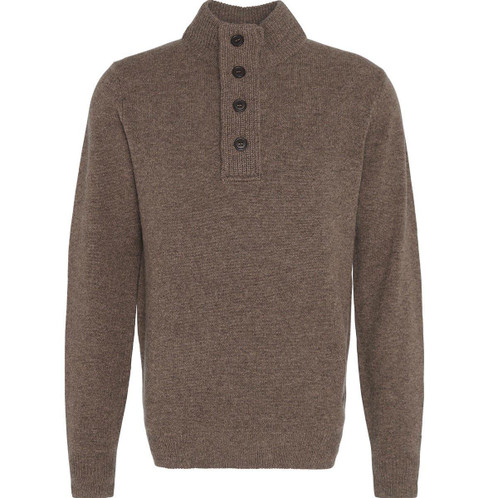 Dark Stone Barbour Mens Patch Half Zip