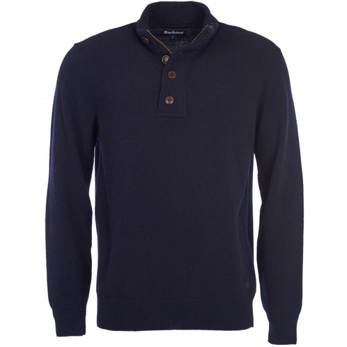 Navy Barbour Mens Patch Half Zip