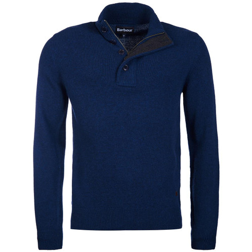 Deep Blue Barbour Mens Patch Half Zip