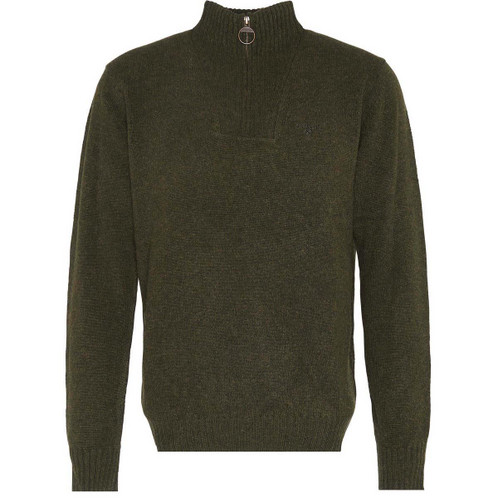 Seaweed Barbour Essential Lambswool Half Zip Jumper