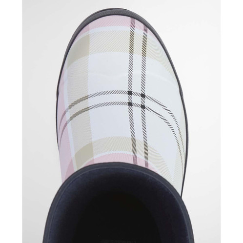 Cherry Blossom Tartan Barbour Womens Banbury Wellington Boots toe