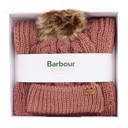 Arabesque Barbour Womens Penshaw Beanie & Scarf Set