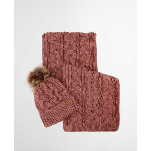 Arabesque Barbour Womens Penshaw Beanie & Scarf Set