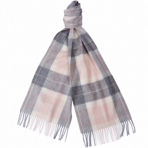 Pink/Grey Barbour Tartan Scarf