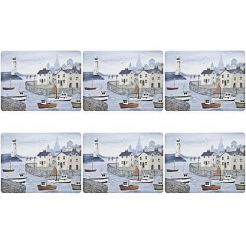 Denby Coastal Lighthouse Set Of 6 Placemats
