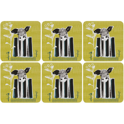 Denby Cow Set Of 6 Coasters