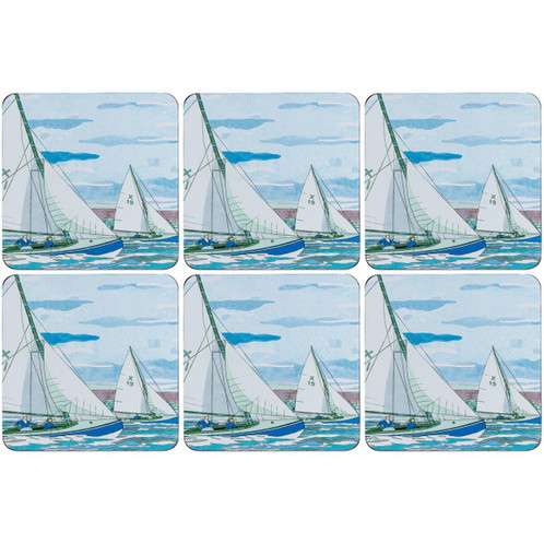 Denby Sailing Set Of 6 Coasters