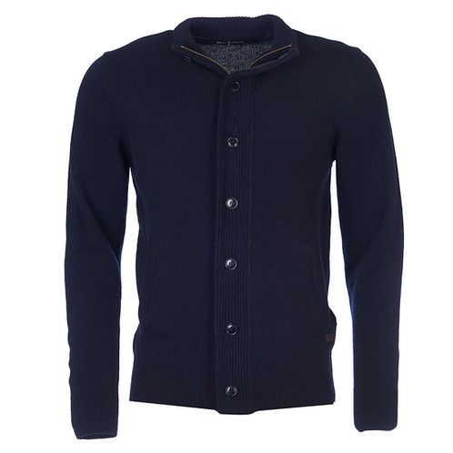 Navy Barbour Mens Patch Zip Thru Navy Barbour Mens Patch Zip Thru