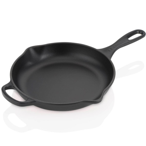 Satin Black Le Creuset 26cm Cast Iron Round Skillet