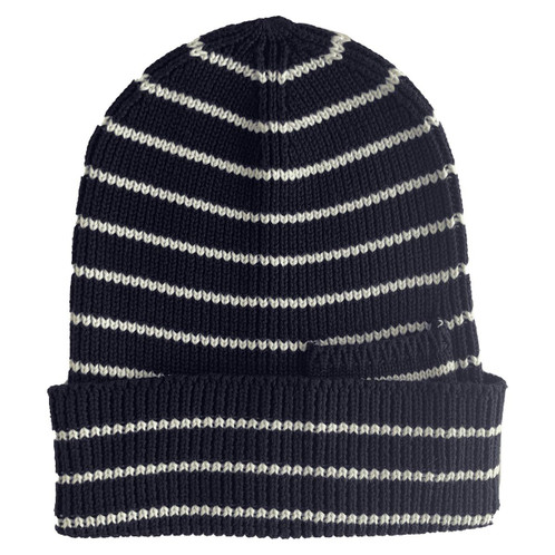 Navy/Cream Tilley Organic Cotton Stripe Beanie