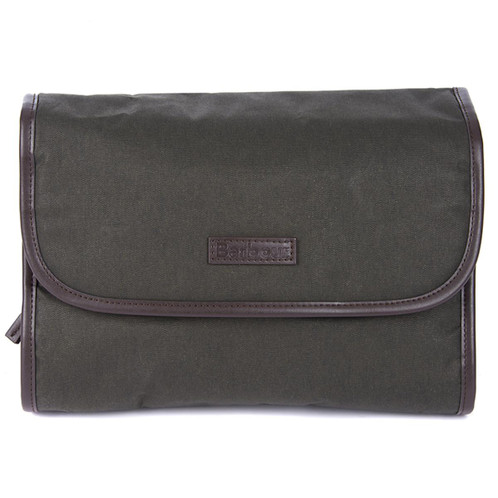 Olive Barbour Mens Wax Hanging Washbag