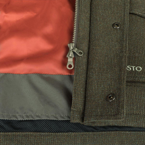 Dunmhor Musto Stretch Technical Gore Tex Tweed Jacket Zip Detail