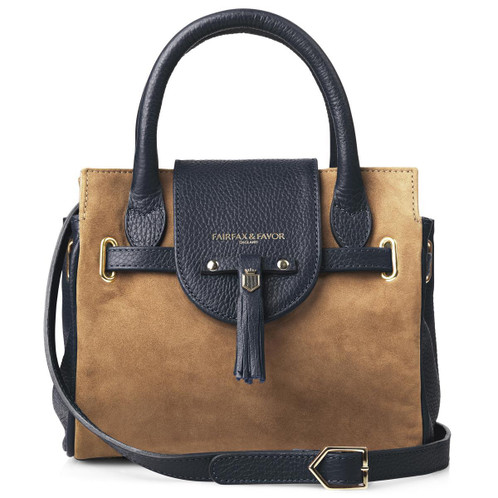 Tan/Navy Fairfax & Favor Womens Mini Windsor Handbag