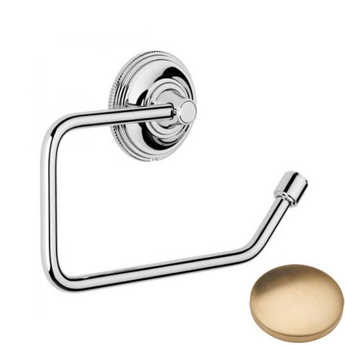 Brushed Gold Unlacquered Samuel Heath Style Moderne Toilet Roll Holder N6637