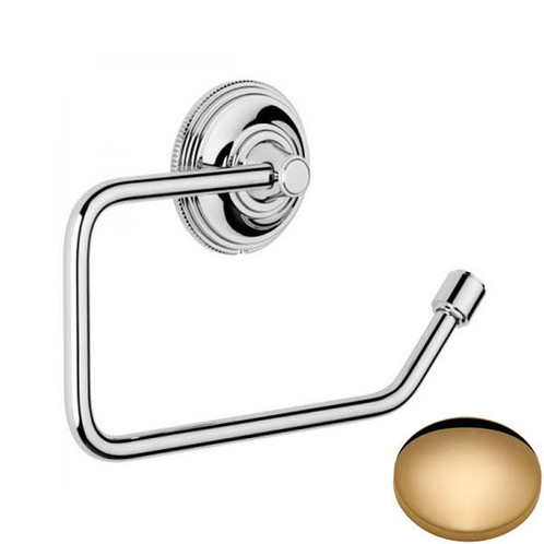 Non-Lacquered Brass Samuel Heath Style Moderne Toilet Roll Holder N6637