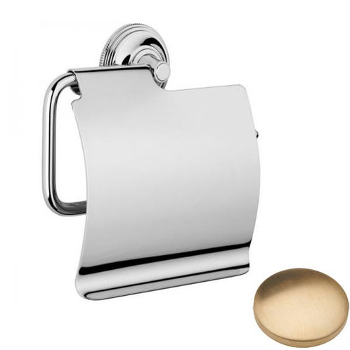 Brushed Gold Unlacquered Samuel Heath Style Moderne Wall Mounted Paper Holder N6637-C