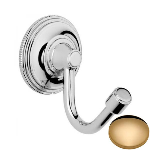 Non-Lacquered Brass Samuel Heath Style Moderne Single Robe Hook N6648