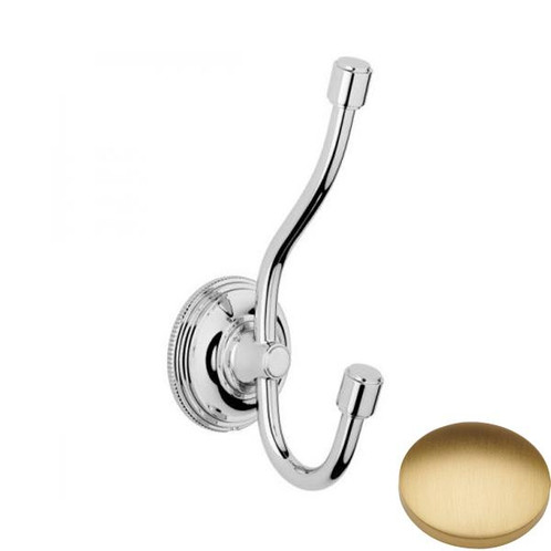 Brushed Gold Matt Samuel Heath Style Moderne Double Robe Hook N6639