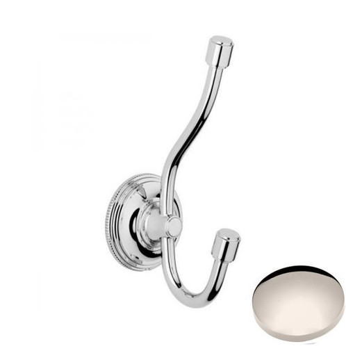 Polished Nickel Samuel Heath Style Moderne Double Robe Hook N6639