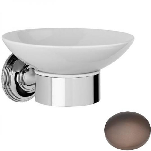 City Bronze Samuel Heath Style Moderne Soap Holder White Ceramic N6634W