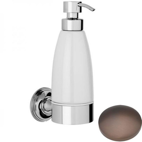 City Bronze Samuel Heath Style Moderne Liquid Soap Dispenser White Ceramic N6647W