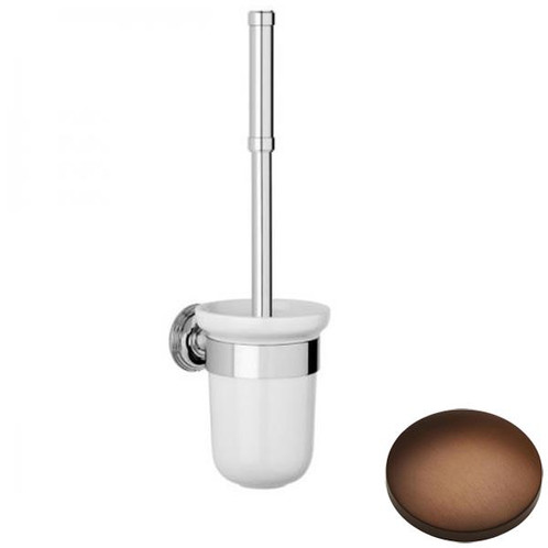 Country Bronze Samuel Heath Style Moderne Toilet Brush White Ceramic N6649W