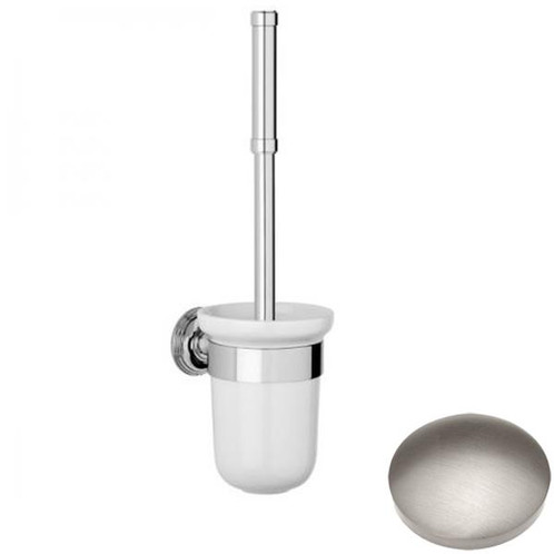 Stainless Steel Finish Samuel Heath Style Moderne Toilet Brush White Ceramic N6649W